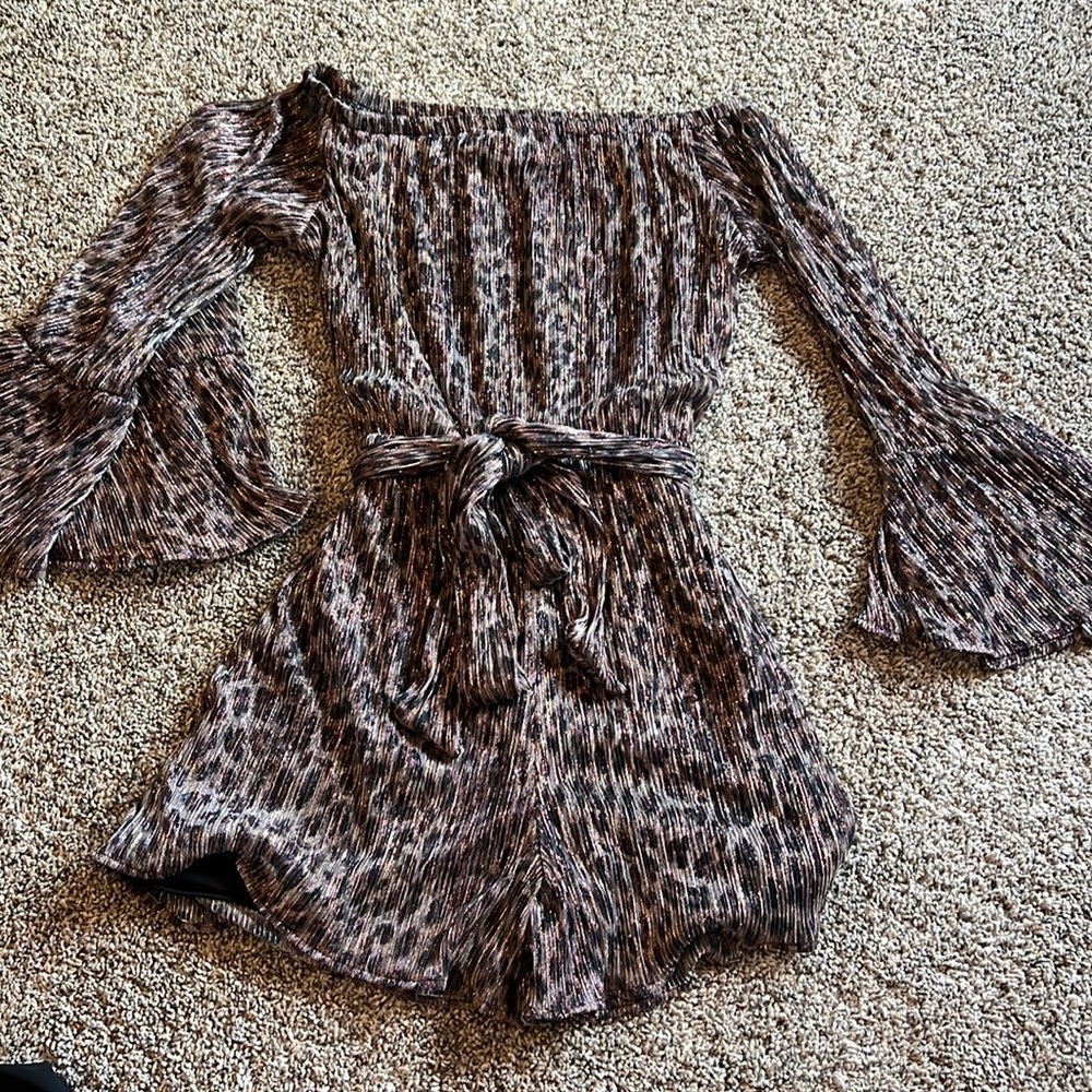 Cheetah, print romper.